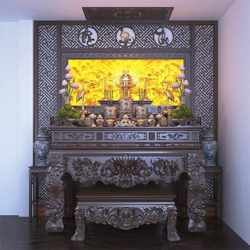 Sập Thờ Gia Tiên Gỗ Gụ BT-2409