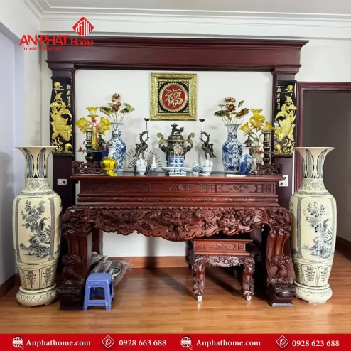 Sập Thờ Gỗ Gõ Đỏ Đẹp BT-2430