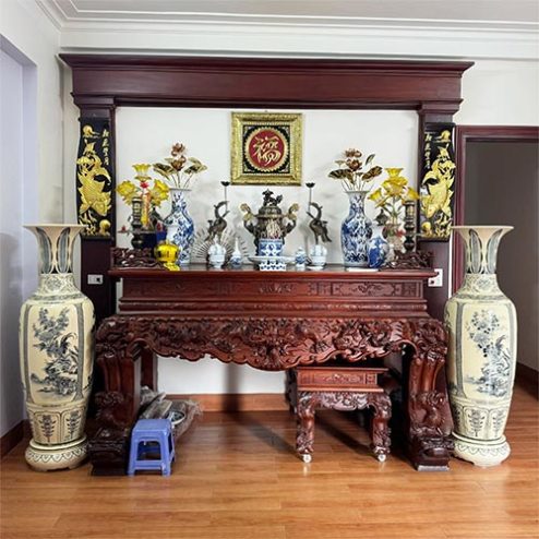 Sập Thờ Gỗ Gõ Đỏ Đẹp BT-2430