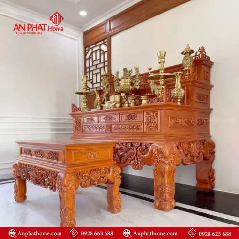 Sập Thờ Tam Cấp Gỗ Hương Cao Cấp BT-2522