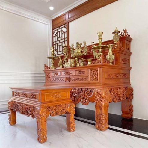 Sập Thờ Tam Cấp Gỗ Hương Cao Cấp BT-2522