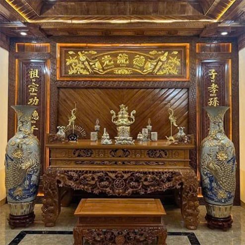 Sập Thờ Tứ Linh Gỗ Gõ Cao Cấp BT-3606