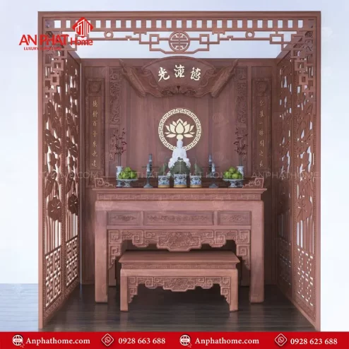 thiet ke vach phong tho hoa tiet hoa sen vn 443000001