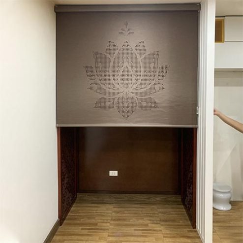 Vách Bàn Thờ Kết Hợp Rèm Vải Hàn Quốc VN-4328