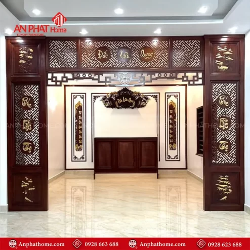 Vách Cửa Không Gian Thờ Đẹp VN-4423