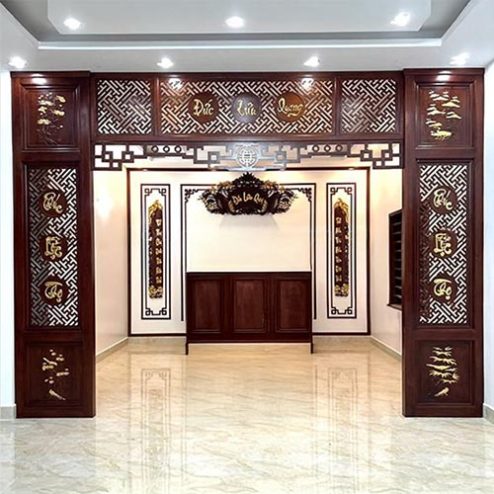 Vách Cửa Không Gian Thờ Đẹp VN-4423
