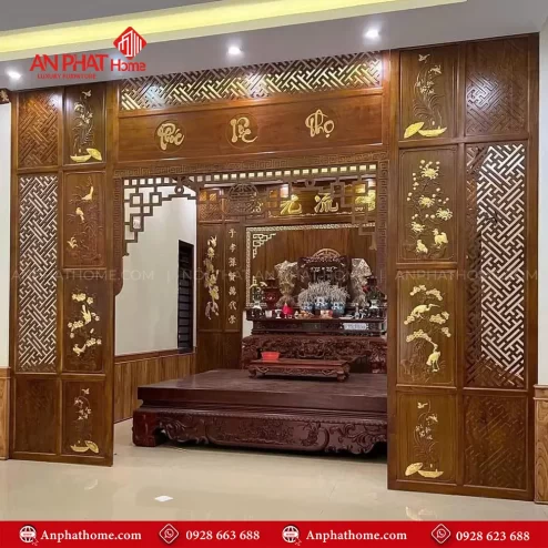 Vách Cửa Phòng Thờ Đẹp Cao Cấp VN-4396