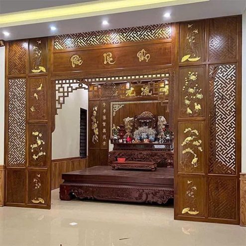 Vách Cửa Phòng Thờ Đẹp Cao Cấp VN-4396