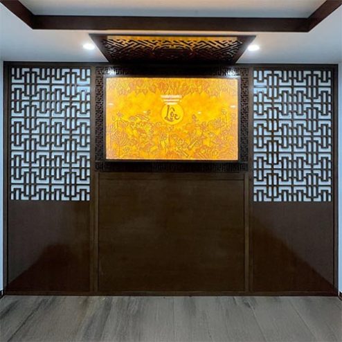 Vách Ngăn Bàn Thờ Cho Nhà Phố VN-4316
