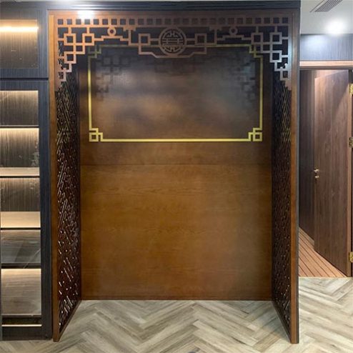 Vách Ngăn Bàn Thờ Chung Cư Đẹp VN-4321