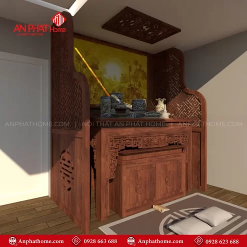 Vách Ngăn Bàn Thờ Chung Cư Mẫu Thiết Kế Hiện Đại VN-4437
