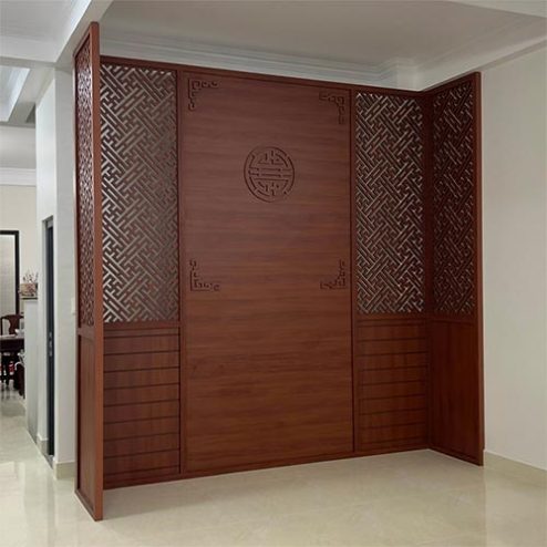 Vách Ngăn Không Gian Thờ Với Phòng Khách VN-4319