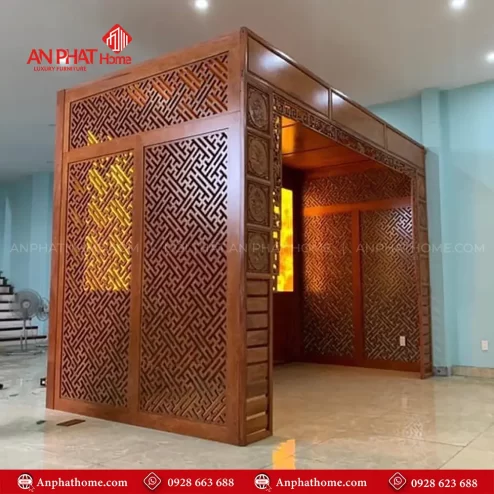 Vách Ngăn Phòng Thờ Chung Với Phòng Khách VN-4304