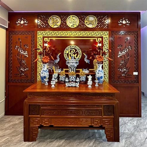 Vách Ốp Bàn Thờ Thiết Kế Cao Cấp VN-4434