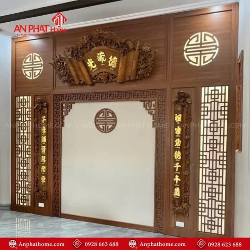 Vách Ốp Phòng Thờ Đẹp Hiện Đại VN-4398