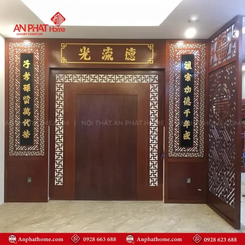 Vách Ốp Phòng Thờ Kết Hợp Vách 1 Bên VN-4372