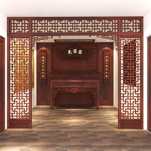 Vách Phòng Thờ Đơn Giản Gỗ MDF VN-4390