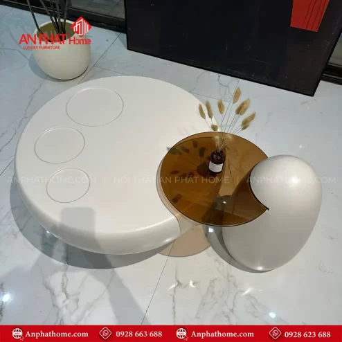 Mẫu bàn trà phòng khách đẹp hiện đại