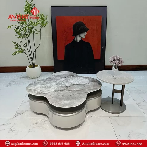 Mẫu bàn trà phòng khách đẹp hiện đại