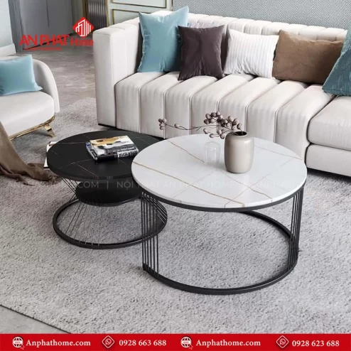 Mẫu bàn trà phòng khách đẹp hiện đại