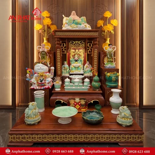 Bàn Thần Tài Gỗ Hương Đá Cao Cấp Đồ Thờ Nhập Khẩu BT-2733