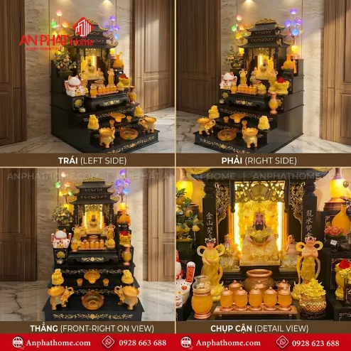 Bàn Thần Tài Sang Trọng Gỗ Hương Cao Cấp Đồ Thờ Lưu Ly Nhập Khẩu BT-2737