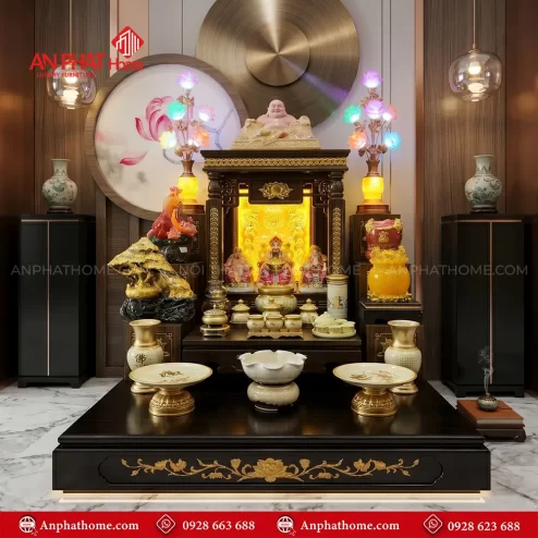 Ban Thần Tài Thổ Địa Cao Cấp Mái Bằng Đồ Thờ Bát Nhã Tâm Kinh BT-2693