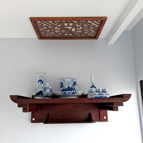 Bàn Thờ Chung Cư Treo Tường Mẫu Đơn Giản BT-2622