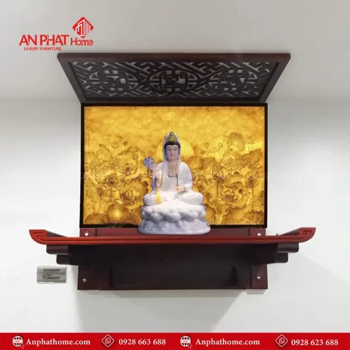 Bàn Thờ Phật Treo Tường Đơn Giản Đẹp BT-2618