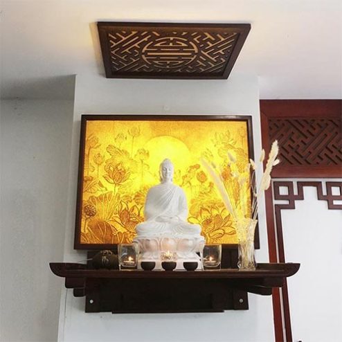 Bàn Thờ Phật Treo Tường Mẫu Chân Bắp BT-2653