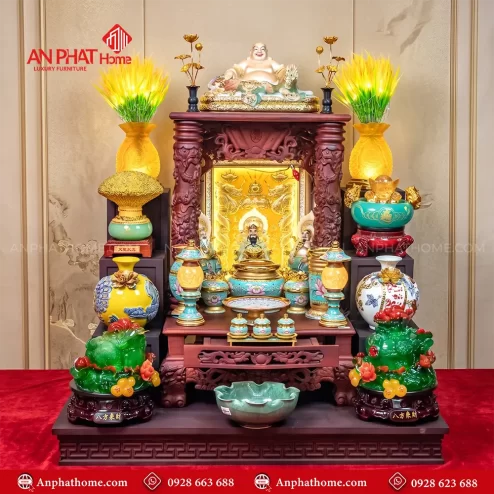 Bàn Thờ Thần Tài Cao Cấp Đồ Thờ Nhập Khẩu Đẹp BT-2717