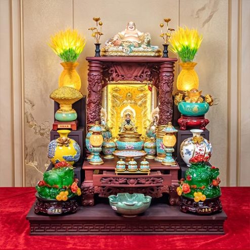 Bàn Thờ Thần Tài Cao Cấp Đồ Thờ Nhập Khẩu Đẹp BT-2717