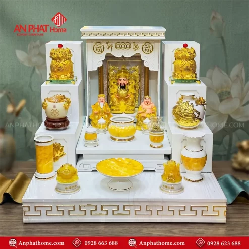 Bàn Thờ Thần Tài Đẹp Đủ Đồ Thờ BT-2682