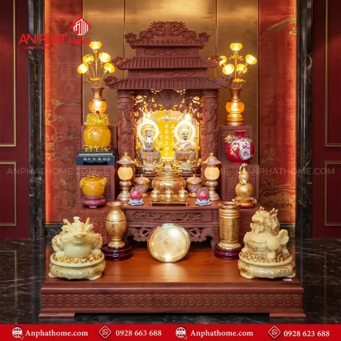 Bàn Thờ Thần Tài Ông Địa Gỗ Hương Cao Cấp Đồ Thờ Nhập Khẩu BT-2719