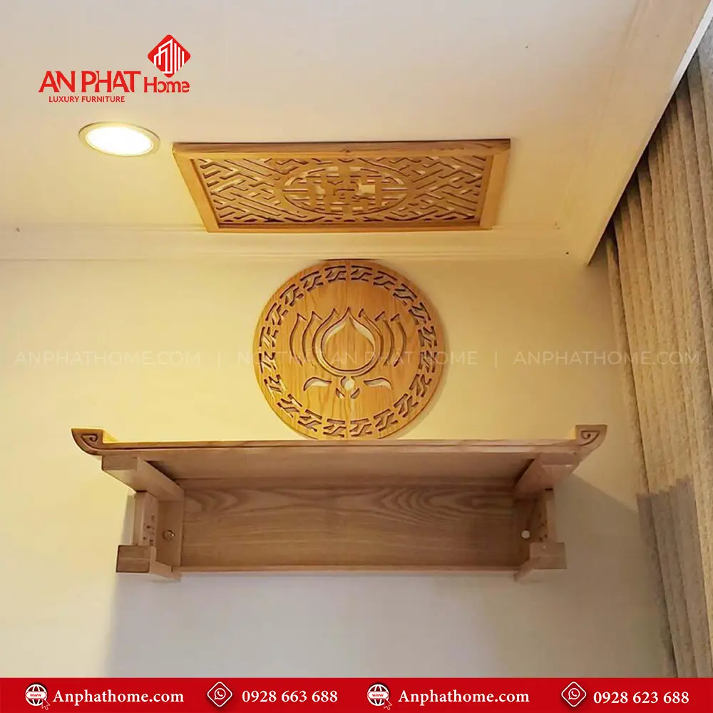 Bàn Thờ Treo Tường Cho Nhà Chung Cư Mẫu BT-2631 6 Bàn Thờ Treo Tường Cho Nhà Chung Cư Mẫu BT-2631