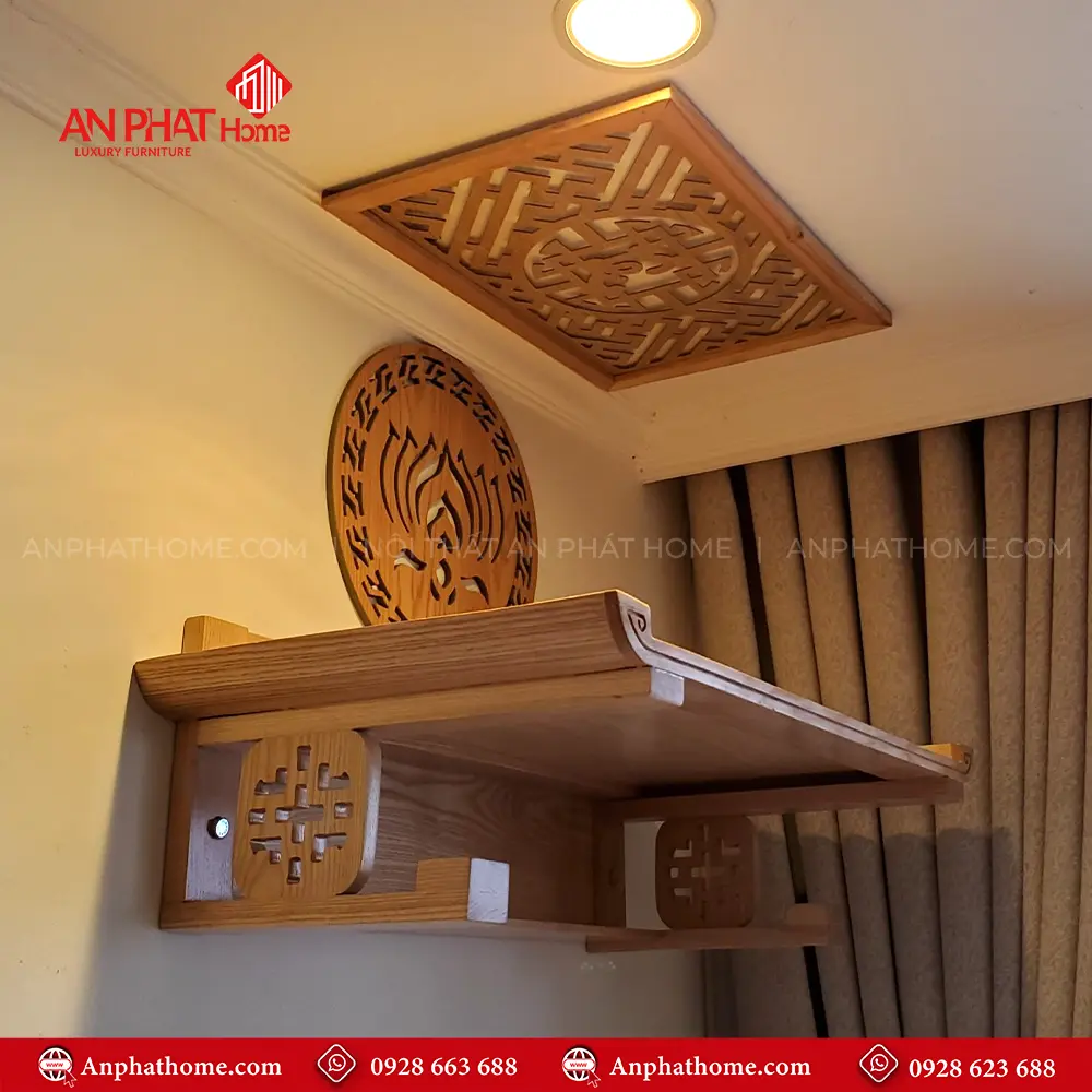 Bàn Thờ Treo Tường Cho Nhà Chung Cư Mẫu BT-2631 5 Bàn Thờ Treo Tường Cho Nhà Chung Cư Mẫu BT-2631