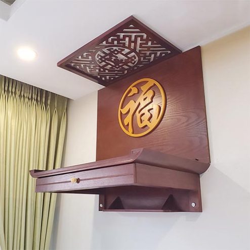 Bàn Thờ Treo Tường Có Ngăn Kéo Cho Nhà Chung Cư BT-2621