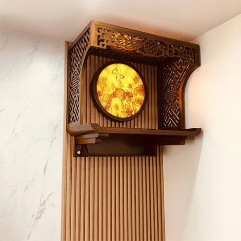 Bàn Thờ Treo Tường Gỗ Gụ Thiết Kế Hiện Đại BT-2620