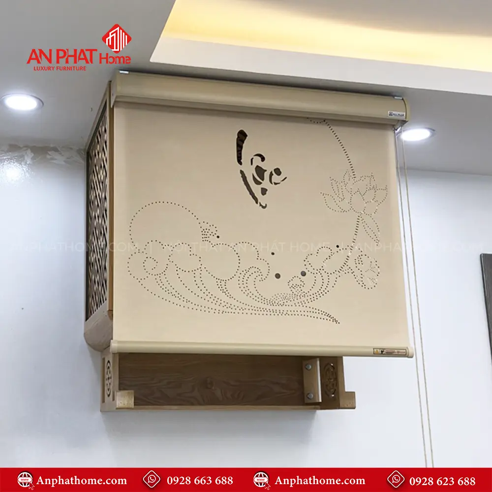 Bàn Thờ Treo Tường Hiện Đại Kết Hợp Rèm Vải Cao Cấp BT-2611 11 Bàn Thờ Treo Tường Hiện Đại Kết Hợp Rèm Vải Cao Cấp BT-2611