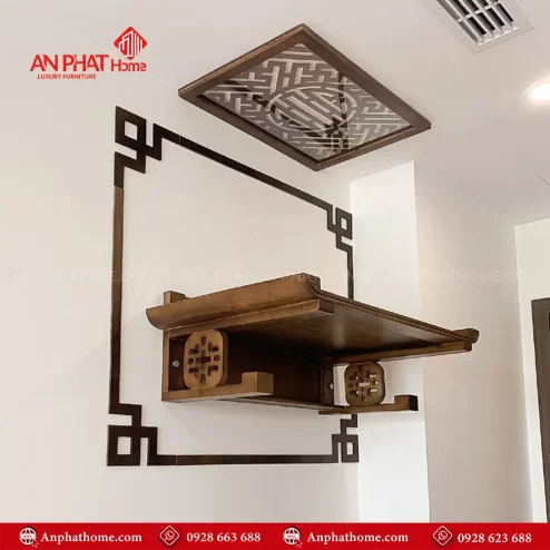Bàn Thờ Treo Tường Kết Hợp Viền Góc BT-2634