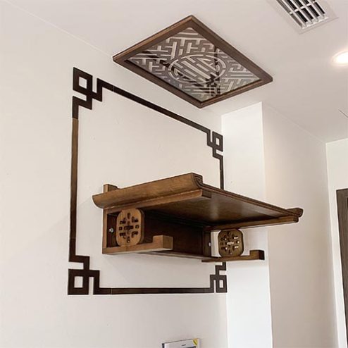 Bàn Thờ Treo Tường Kết Hợp Viền Góc BT-2634