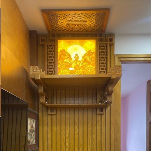 Bàn Thờ Treo Tường Mẫu Thiết Kế Đặc Biệt Hiện Đại BT-2664