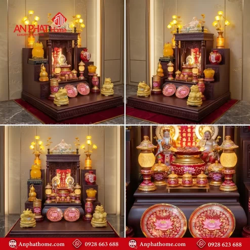 Mẫu Bàn Thờ Thần Tài Hiện Đại Đồ Thờ Hợp Kim Nhập Khẩu Đẹp BT-2718