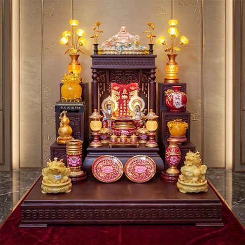 Mẫu Bàn Thờ Thần Tài Hiện Đại Đồ Thờ Hợp Kim Nhập Khẩu Đẹp BT-2718