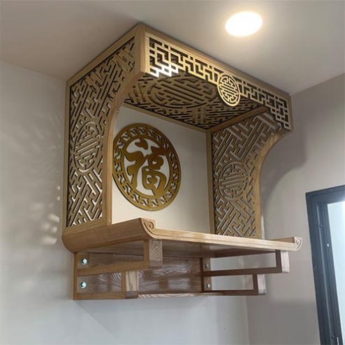 Mẫu Bàn Thờ Treo Tường Chung Cư Đẹp BT-2633