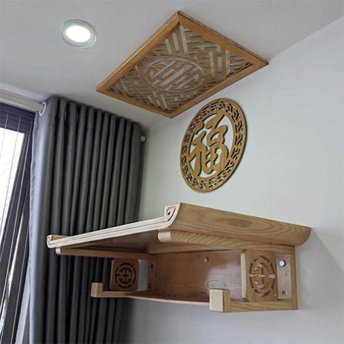 Mẫu Kệ Thờ Treo Tường Đơn Giản Hiện Đại BT-2632