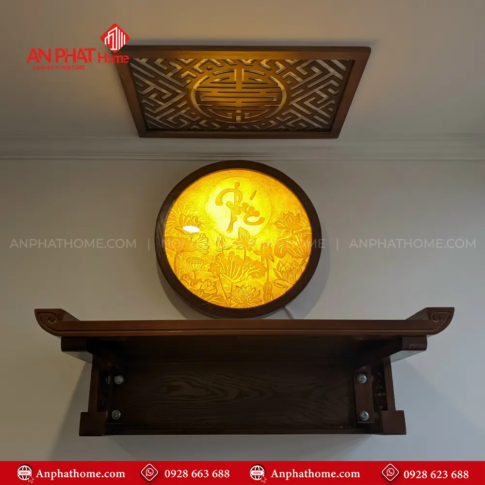 Trang Thờ Phật Treo Tường Đẹp BT-2647 6 Trang Thờ Phật Treo Tường Đẹp BT-2647