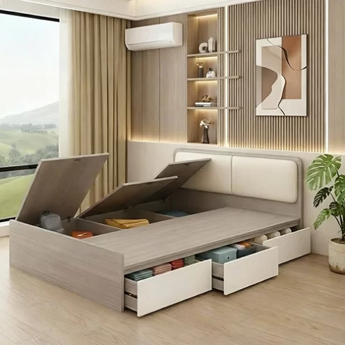 Giường ngủ bọc nệm cao cấp GN-374