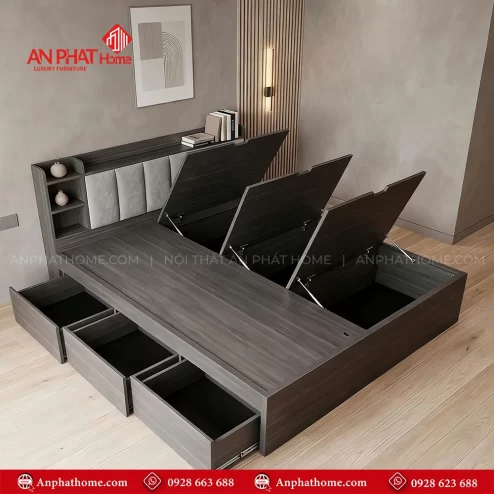Giường ngủ gỗ công nghiệp đẹp hiện đại